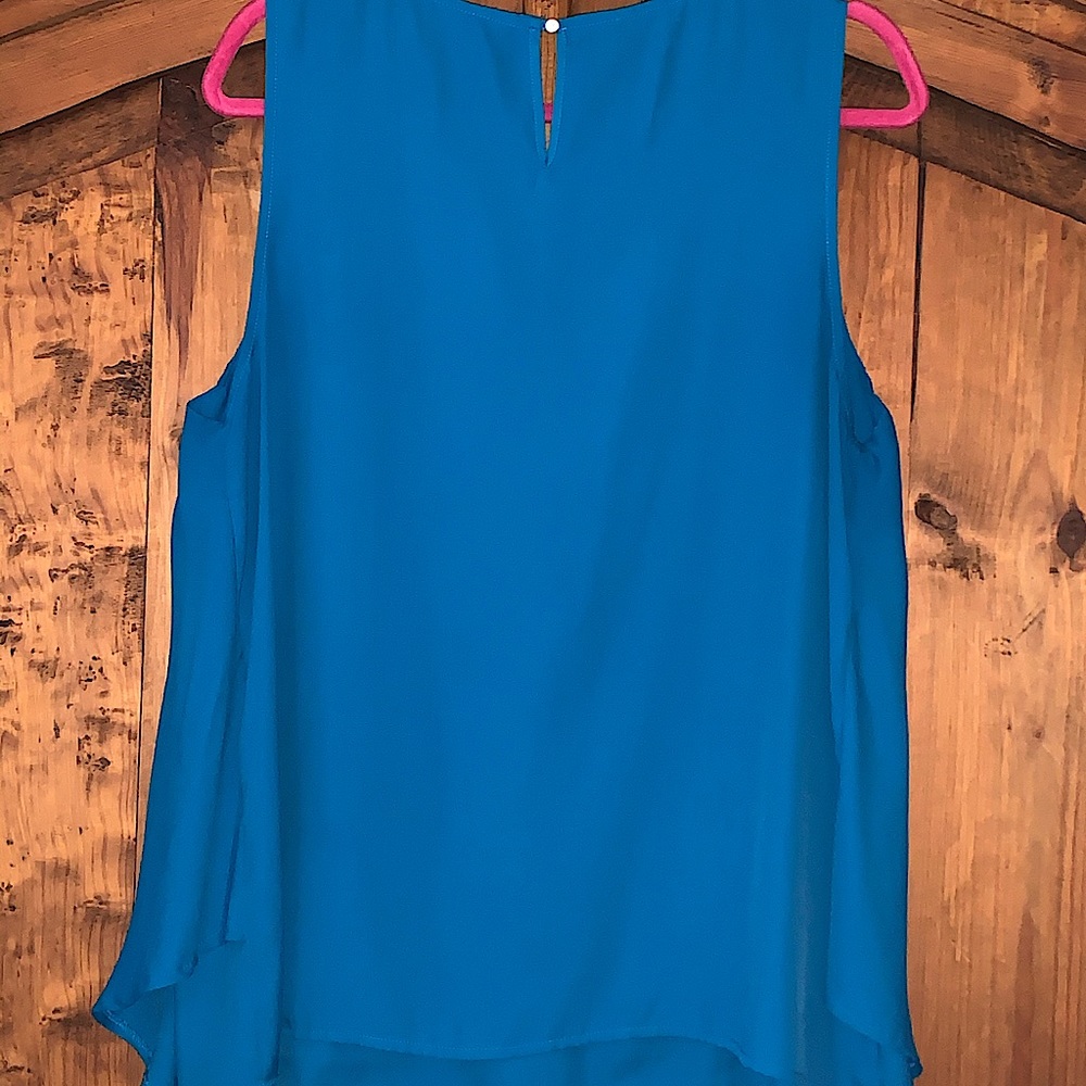 Covington electric blue sleeveless blouse XL - Picture 2 of 2